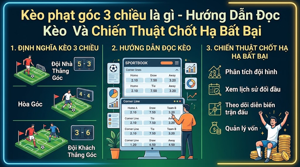 kèo phạt góc 3 chiều là gì