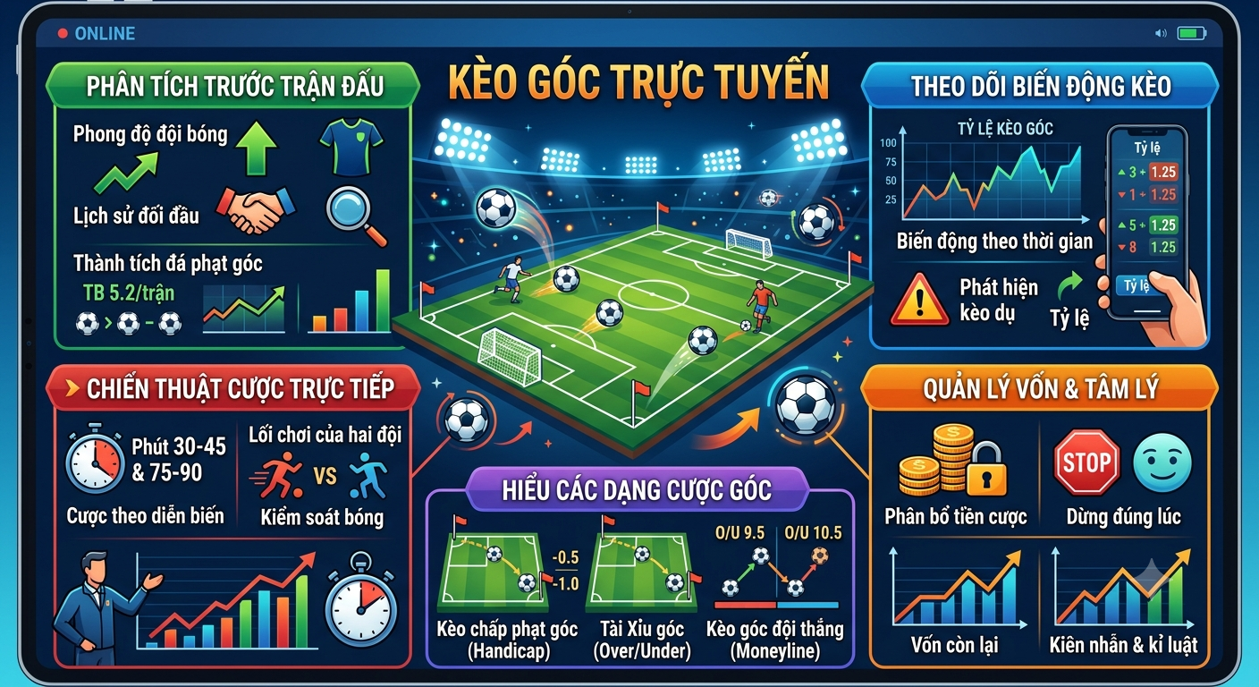 kèo góc trực tuyến